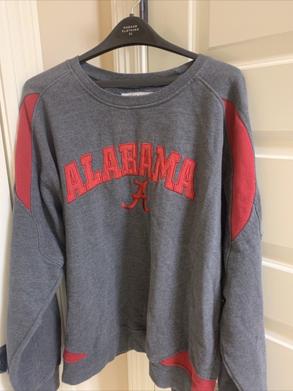 Pressbox Women/Men dark Gray/ Red Alabama Sweatshirt Size Large Royce Apparrel